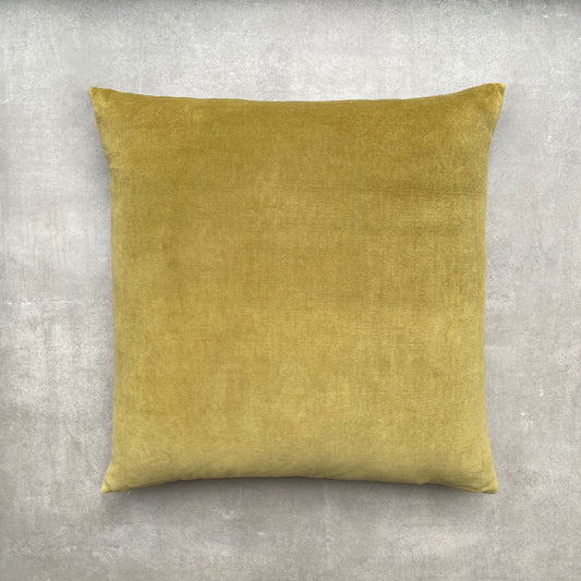 The Velvet And Linen Cushion Moss Green