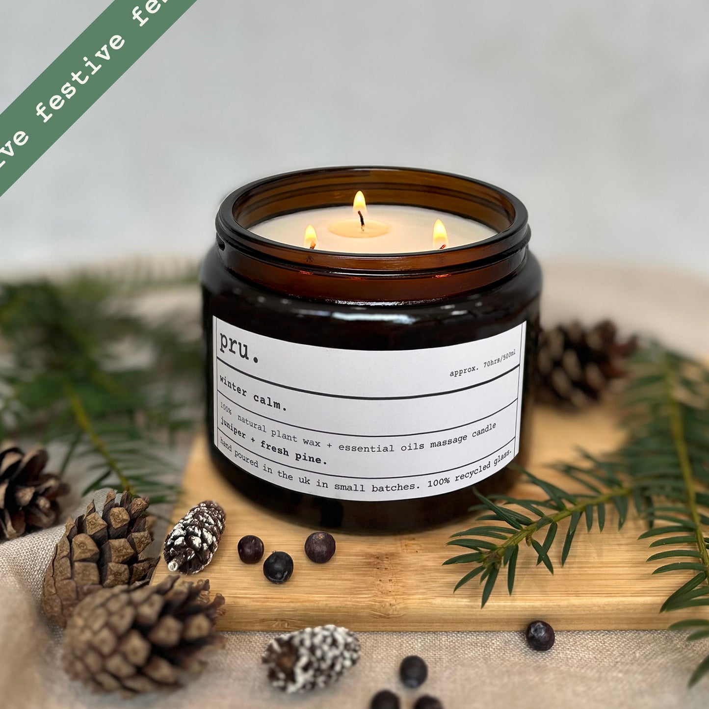 Apothecary 100% Essential Oil Massage Candle - Winter Calm