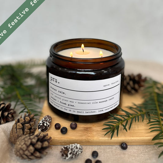 Apothecary 100% Essential Oil Massage Candle - Winter Calm