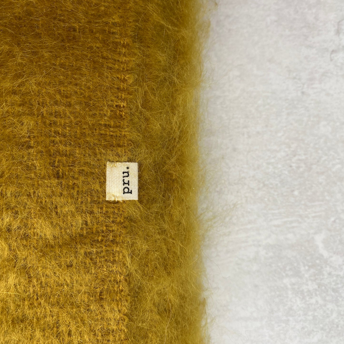 Albie Mohair Blanket Mustard Yellow