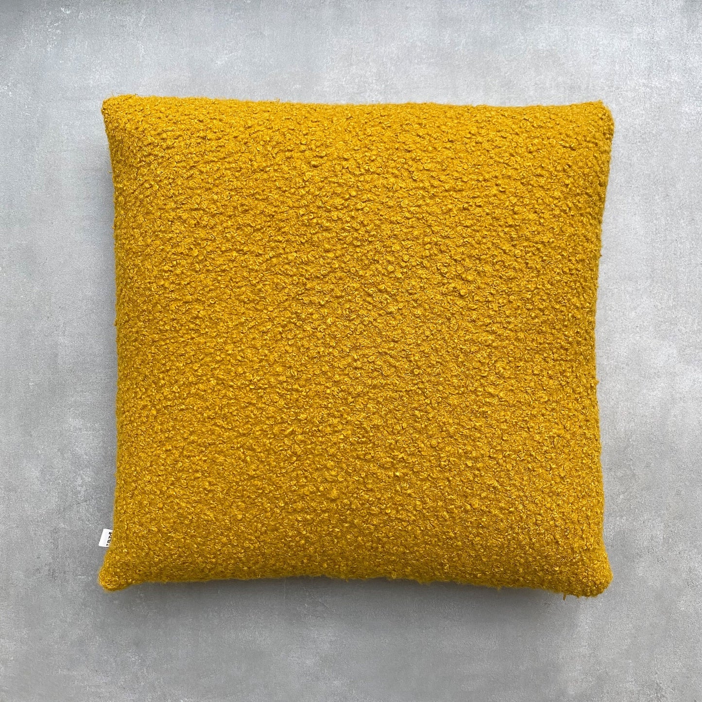 The Bouclé Cushion Mustard Yellow