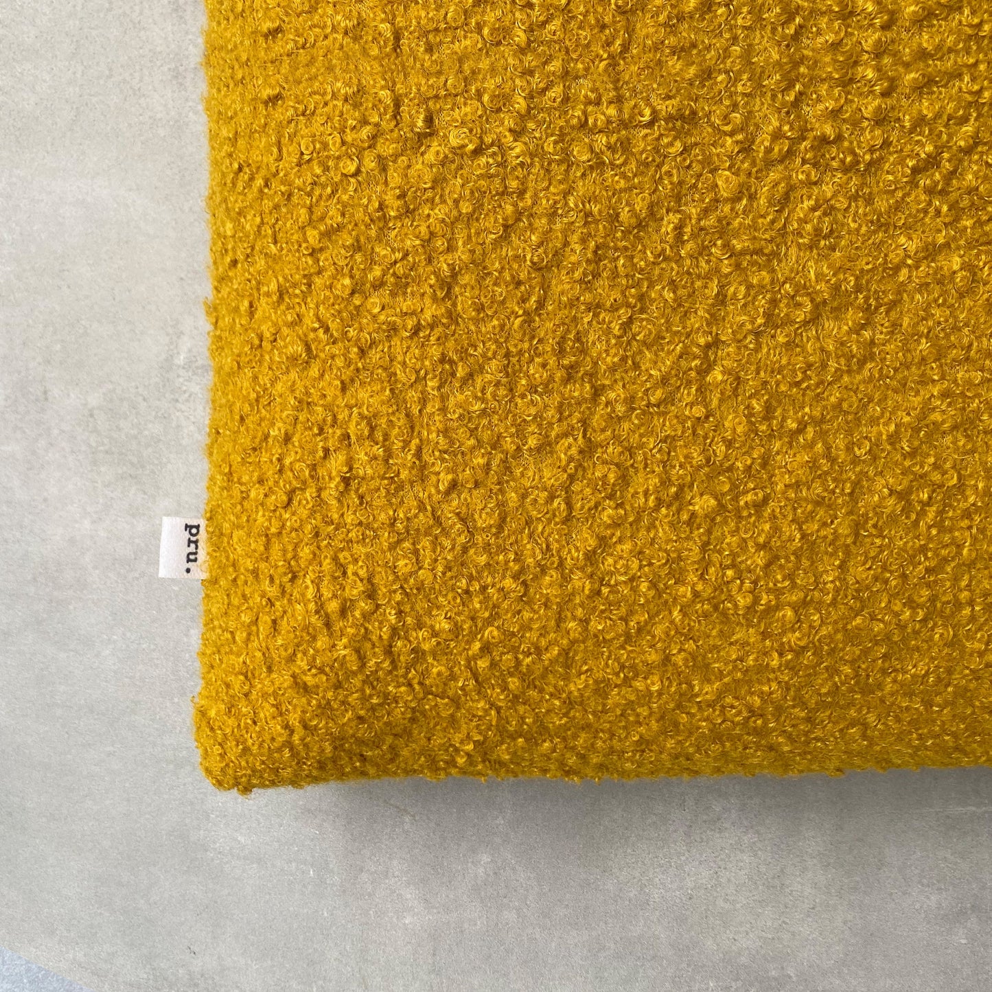 The Bouclé Cushion Mustard Yellow