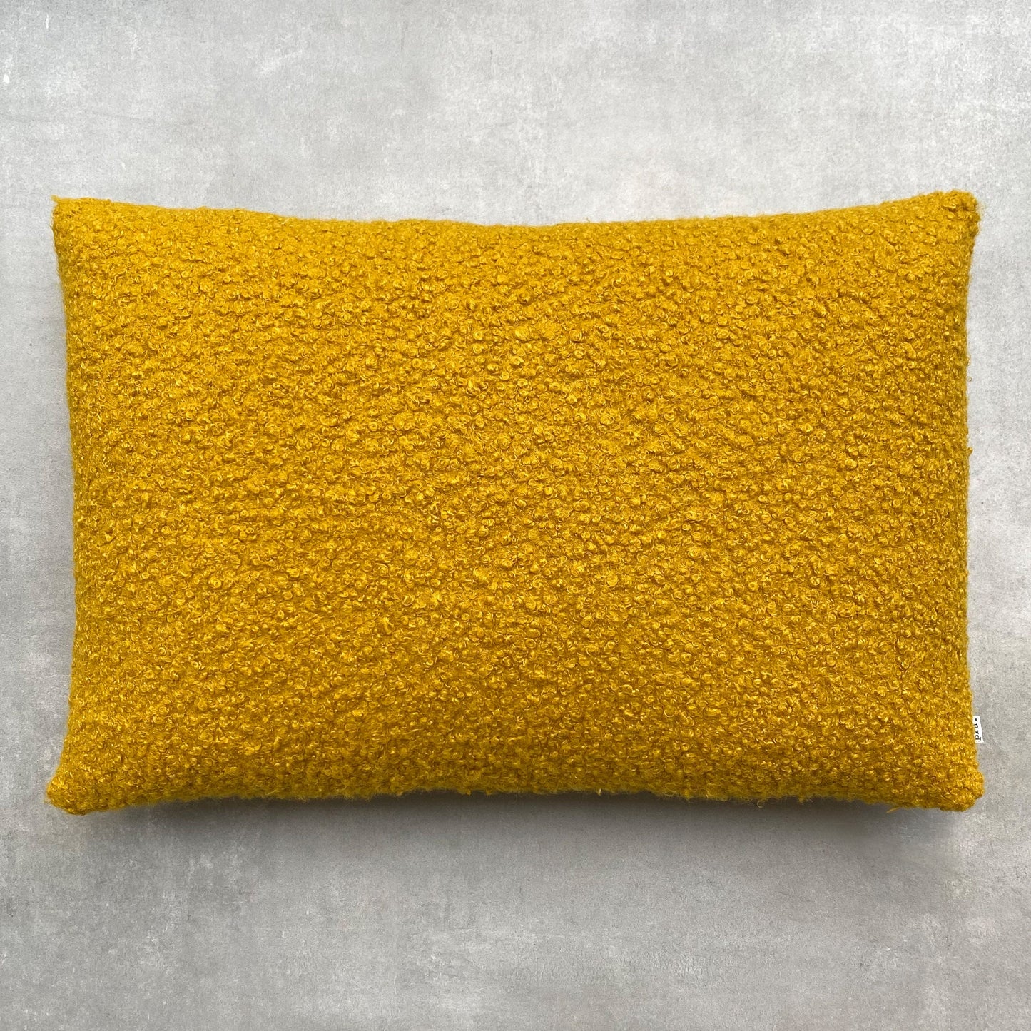 The Bouclé Lumbar Cushion Mustard Yellow