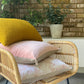 The Velvet And Linen Cushion Pale Pink Sale