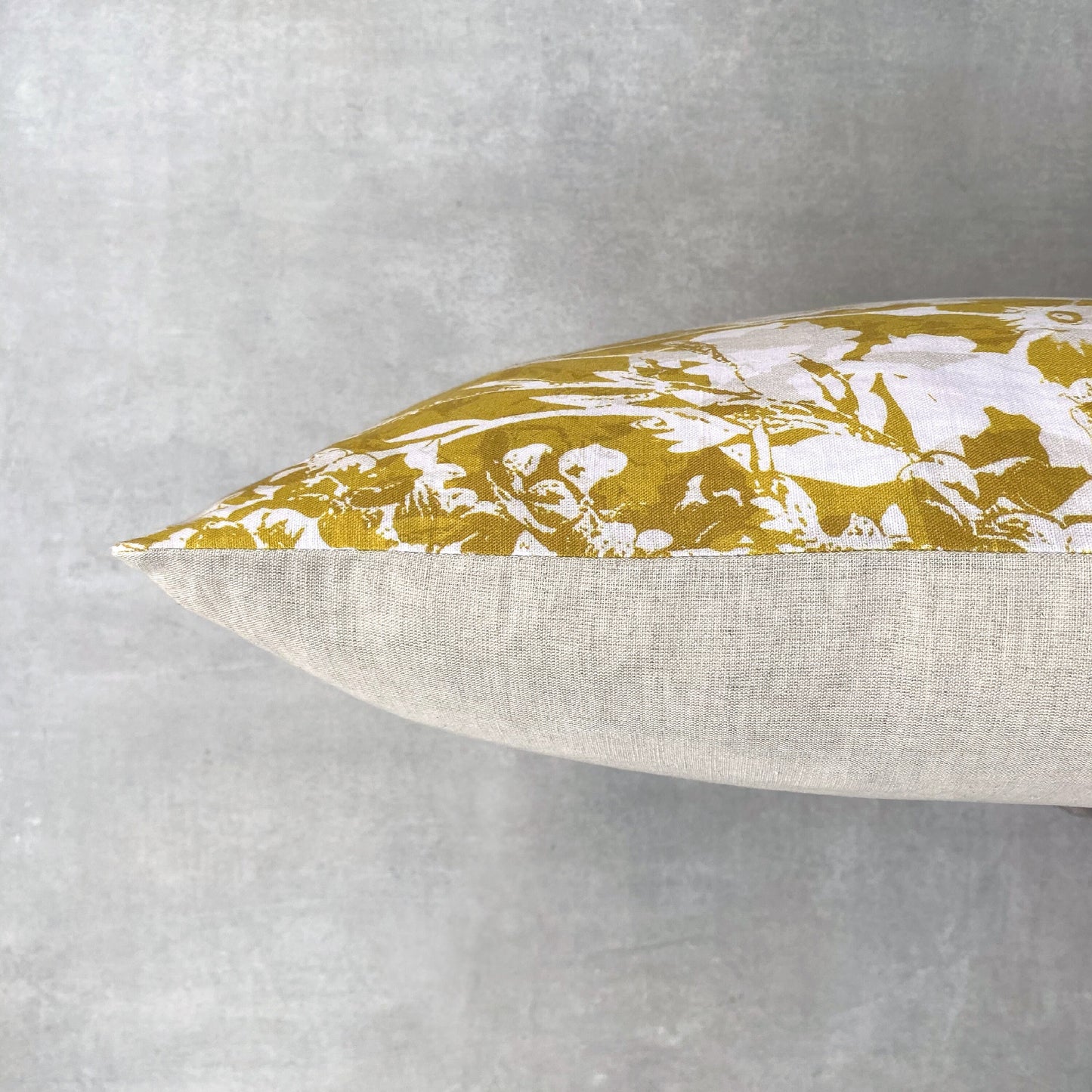 Everly Linen Cushion Mustard Yellow