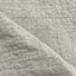 Everly Linen Quilted Throw Pale Pink